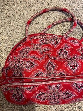 Vera Bradley Red Paisley Quilted Tote
